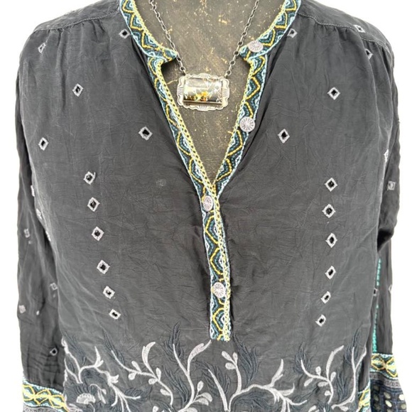 Johnny Was Black Peasant Blouse - Picture 12 of 16